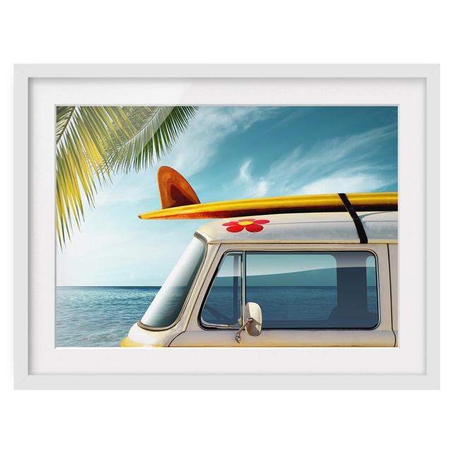 Time for Holidays - Picture Frame Graphic Art Print on Paper East Urban Home Frame Option: Matt white, Size: 70cm H x 100cm W on Productcaster.