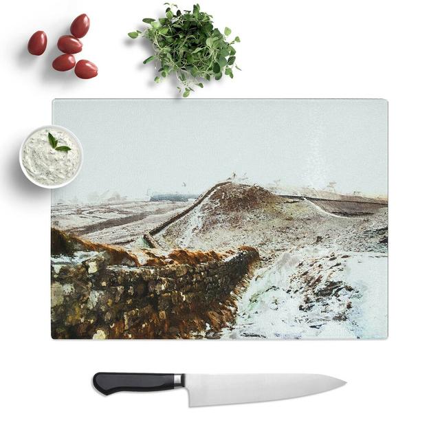 Glass Hadrian's Wall in Cumbria in Abstract Chopping Board East Urban Home Size: 39 cm W x 28.5 cm L on Productcaster.