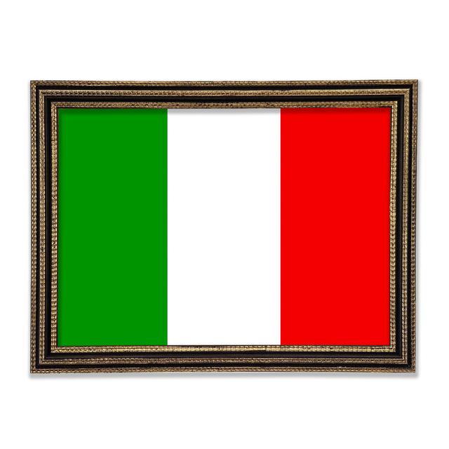 Flagge von Italien - Druck Ebern Designs Größe: 59,7 cm H x 84,1 cm B x 3 cm T on Productcaster.