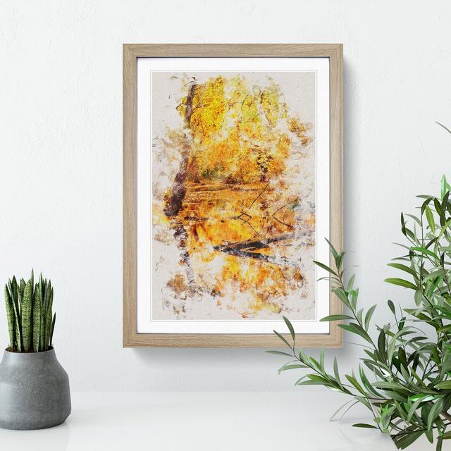 Autumn Forest Vol.1 Watercolour - Picture Frame Graphic Art East Urban Home Frame Option: Oak, Size: 65cm H x 48cm W x 2cm D on Productcaster.