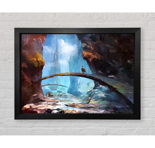 The Curved Bridge In The Mountains - Single Picture Frame Art Prints Rosalind Wheeler Size: 100cm H x 141.4cm W x 3.4cm D on Productcaster.