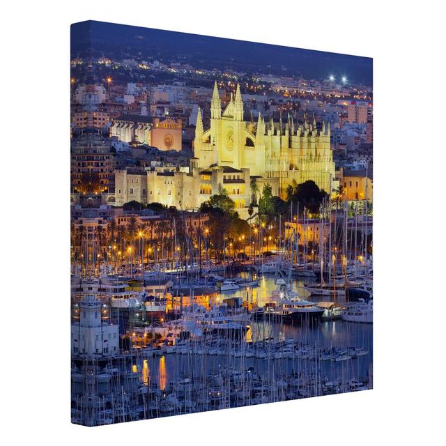 Palma De Mallorca City Skyline and Harbor - Wrapped Canvas Graphic Art Longshore Tides Size: 70cm H x 70cm W on Productcaster.