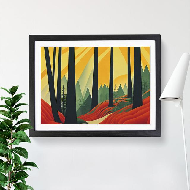 Art Deco Forest Vol.3 - Single Picture Frame Print Alpen Home Frame Colour: Black, Size: 34cm H x 46cm W on Productcaster.