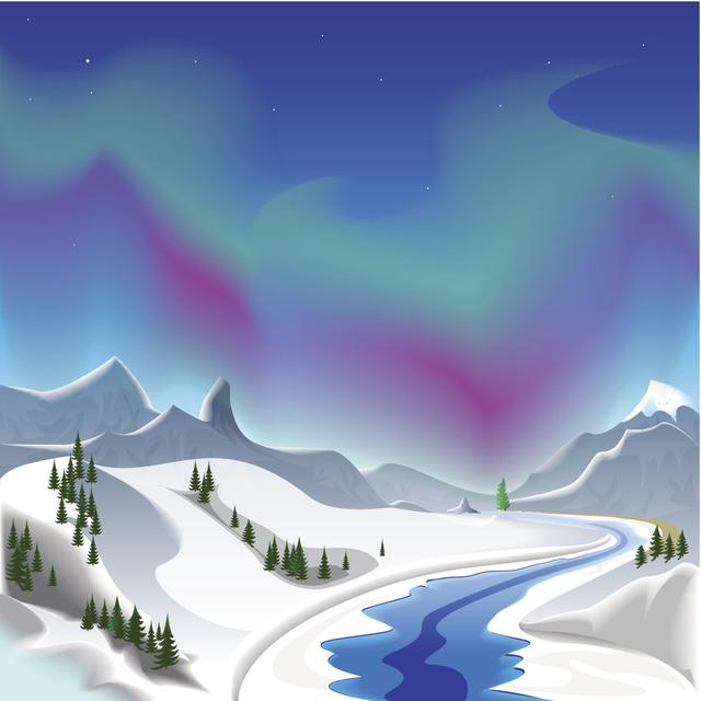 Aurora Borealis by Agil_Leonardo - Wrapped Canvas Print Alpen Home Size: 30cm H x 30cm W on Productcaster.