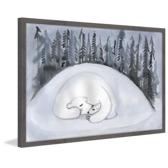 Bear Hibernation by Eyre Tarney - Picture Frame Painting Print on Paper East Urban Home Size: 61cm H x 91cm W x 4cm D on Productcaster.