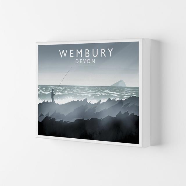 Wembury by Richard O'Neill - Graphic Art Corrigan Studio Size: 42cm H x 59.4cm W x 4cm D, Format: Wrapped Canvas on Productcaster.