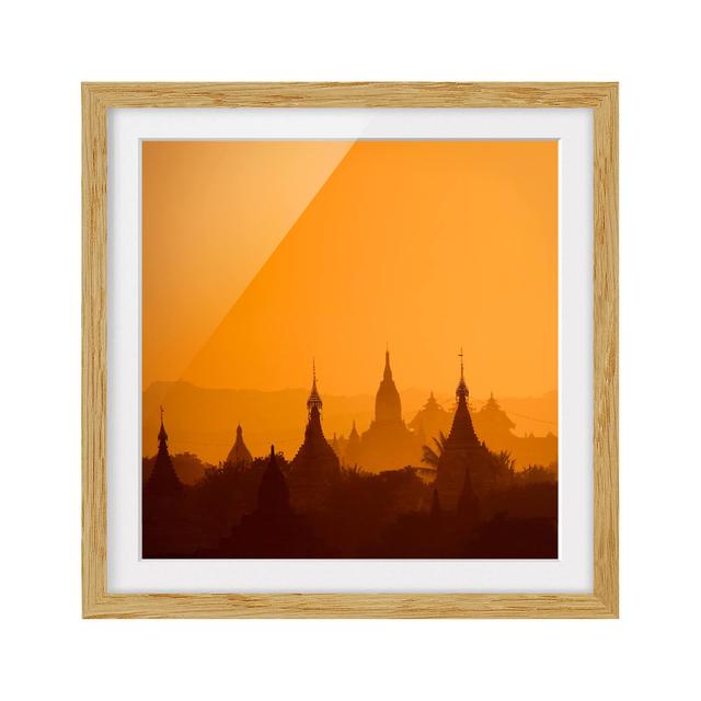 Temple City in Myanmar - Picture Frame Photograph Latitude Vive Frame Option: Brown Framed, Size: 70cm H x 70cm W x 2cm D on Productcaster.