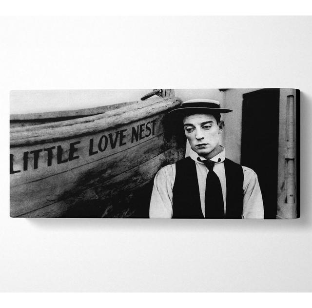 Buster Keaton Kleines Liebesnest - Kunstdrucke auf Leinwand ModernMoments Größe: 71cm H x 162,5cm B x 10cm T on Productcaster.