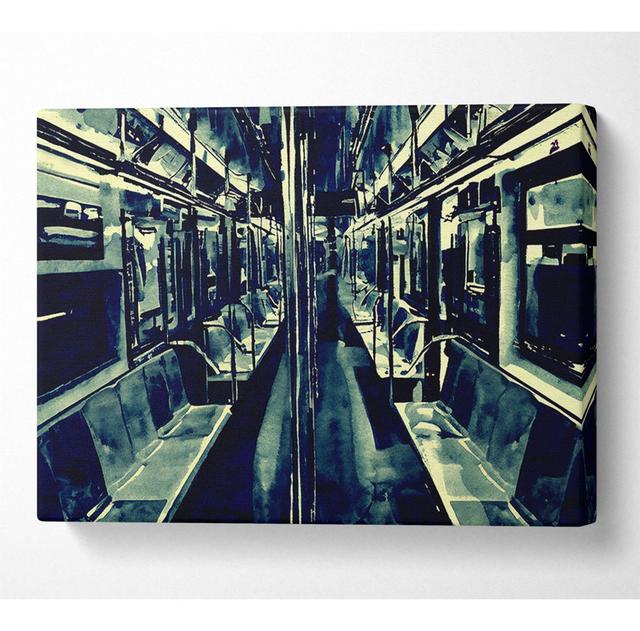 New York City Train - Wrapped Canvas Art Prints Latitude Run Size: 66cm H x 106.6cm W x 10cm D on Productcaster.