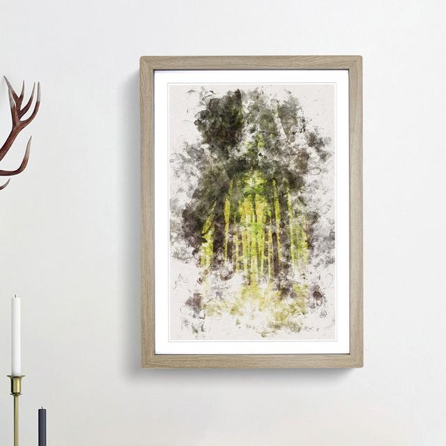 Forest Arch - Picture Frame Painting Print East Urban Home Size: 63cm H x 45cm W x 2cm D, Frame Option: Oak Framed on Productcaster.