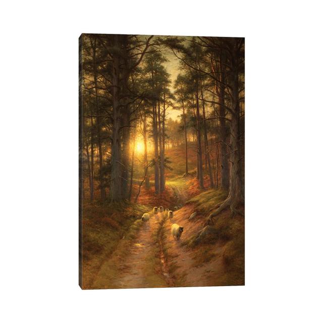 The Sun Fast Sinks In The West by Joseph Farquharson - Wrapped Canvas Print Alpen Home Size: 30.48cm H x 20.32cm W x 1.91cm D on Productcaster.