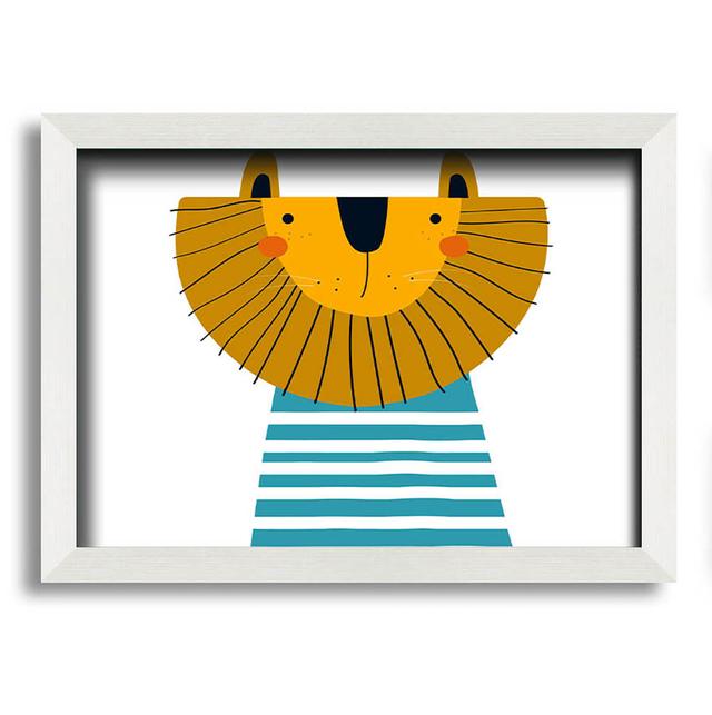 Arjanne Lion in Striped Clothes - Single Picture Frame Art Prints Isabelle & Max Size: 59.7cm H x 84.1cm W x 10cm D on Productcaster.