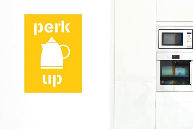 Perk Up Wall Sticker East Urban Home Size: Medium, Colour: Shiny Gold on Productcaster.