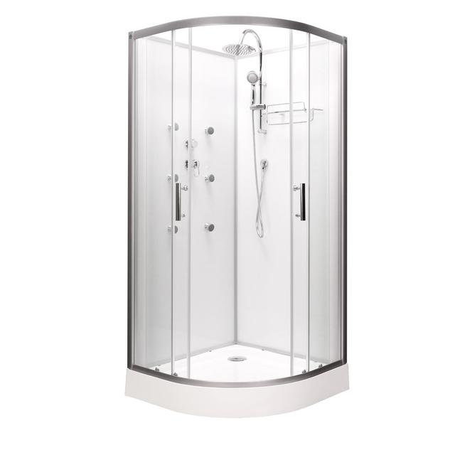 Vidalux Hydro SS79 White Shower Cabin 900 x 900 Vidalux on Productcaster.