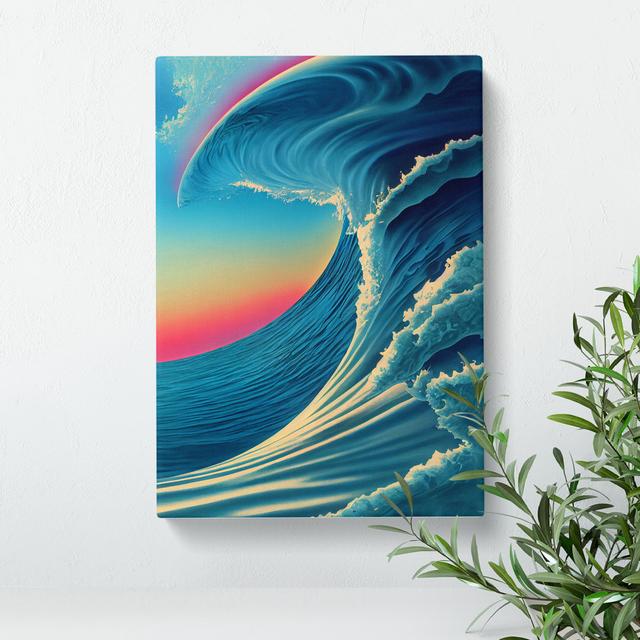 Sunset Ocean Wave No.6 - Wrapped Canvas Graphic Art House of Hampton Size: 50cm H x 35cm W x 3cm D on Productcaster.