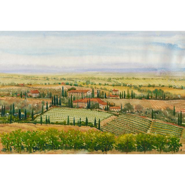 Wine Country View II by Tim OToole - Wrapped Canvas Painting Rosalind Wheeler Size: 61cm H x 91cm W x 3.8cm D on Productcaster.