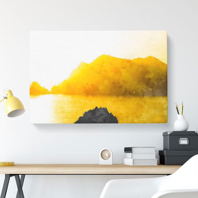 Bird Above The Channel Islands Painting - Print East Urban Home Size: 60cm H x 91cm W x 3cm D on Productcaster.