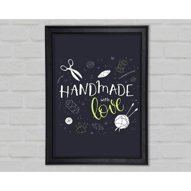 Handmade With Love Framed Print Happy Larry Size: 59.7cm H x 42cm W on Productcaster.