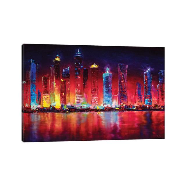 Dubai Skyline by Bozhena Fuchs - Gallery-Wrapped Canvas Giclée on Canvas Lark Manor Format: Wrapped Canvas, Size: 66.04cm H x 101.6cm W on Productcaster.