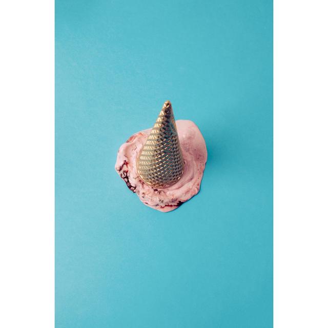 Ice Cream Cone - Wrapped Canvas Print Ebern Designs Size: 76cm H x 51cm W x 3.8cm D on Productcaster.