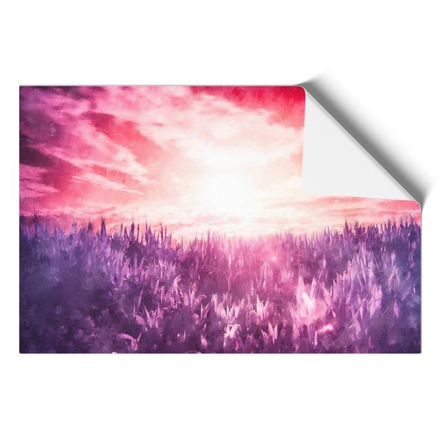 Purple Meadow - No Frame Print East Urban Home Size: 42cm H x 59cm W x 0.1cm D on Productcaster.