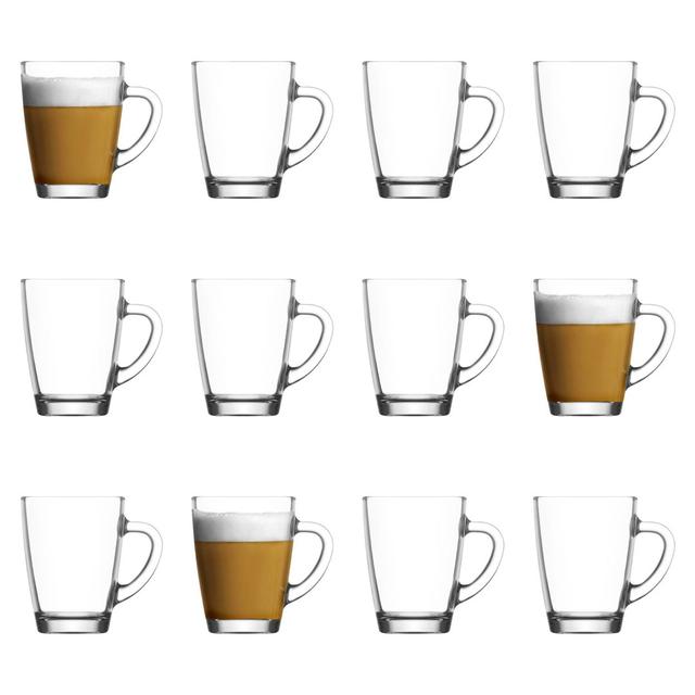 LAV - Vega Glass Coffee Mugs - 300ml (Set of 12) LAV on Productcaster.