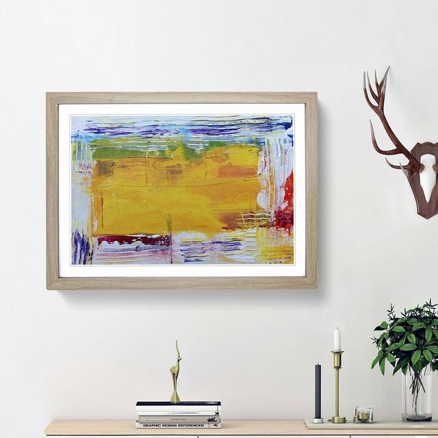 Abstract Art Painting Vol.467 by S.Johnson - Picture Frame Painting Print East Urban Home Frame Option: Oak Framed, Size: 36cm H x 48cm W x 2cm D on Productcaster.