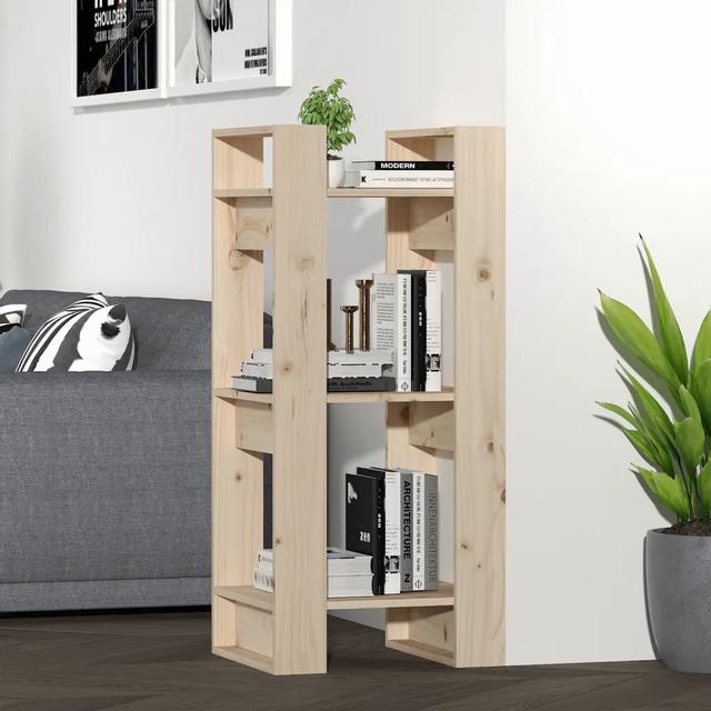 Jaiden-James Bookcase 17 Stories Colour: Light Brown, Size: 91cm H x 41cm W x 35cm D on Productcaster.