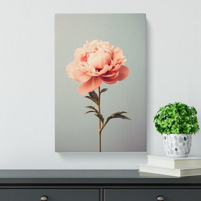 Peony Flower Minimalism No.2 - No Frame Print Marlow Home Co. Size: 60cm H x 40cm W x 3cm D on Productcaster.