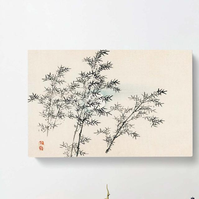 Bamboo Cane by Kono Bairei - Wrapped Canvas Painting Print East Urban Home Size: 40cm H x 60cm W x 3cm D on Productcaster.