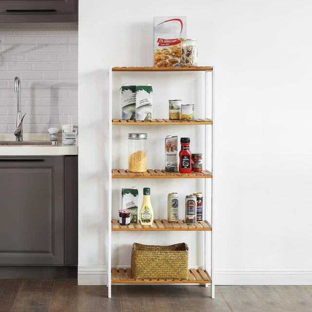 Adellynn Freestanding Bathroom Shelves Latitude Run Finish: Natural/White on Productcaster.