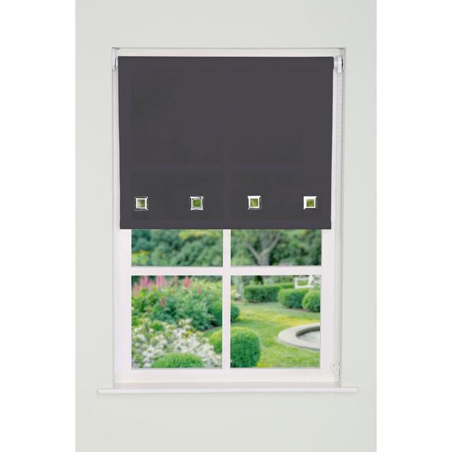 Sheer Roller Blind Brambly Cottage Size: 165cm L x 240cm W, Finish: Black on Productcaster.