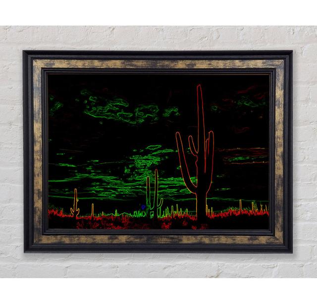 Cactus Framed Print Bright Star Size: 21cm H x 42cm W on Productcaster.