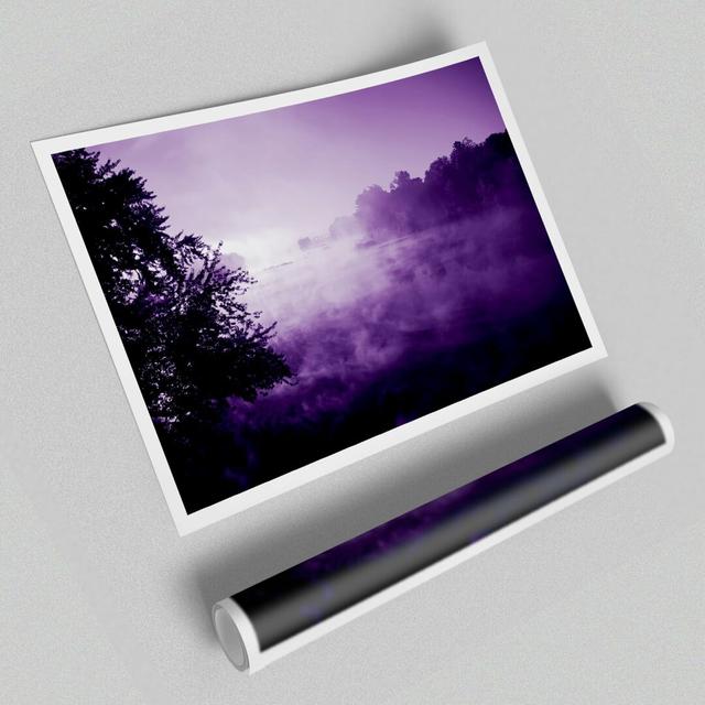 Purple Misty Lake - Photograph Print on Paper East Urban Home Size: 84.1 cm H x 118.9 cm W on Productcaster.