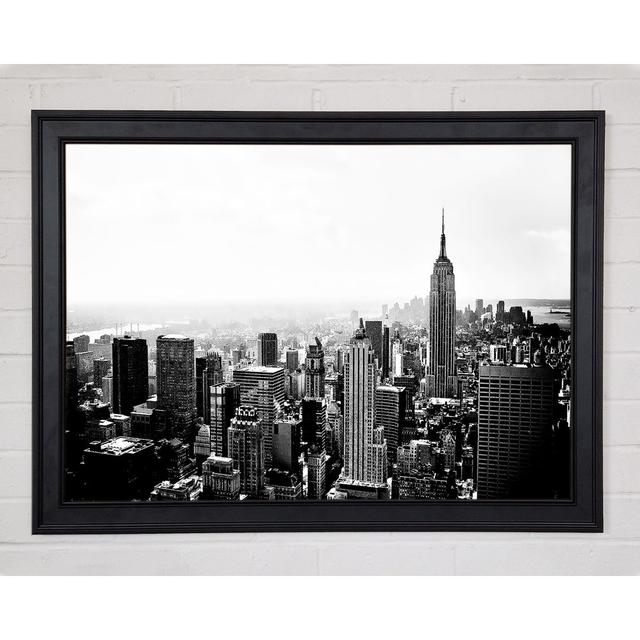 New York Empire State Skyline B N W - Single Picture Frame Art Prints Ebern Designs Size: 29.7cm H x 42cm W x 1.5cm D on Productcaster.