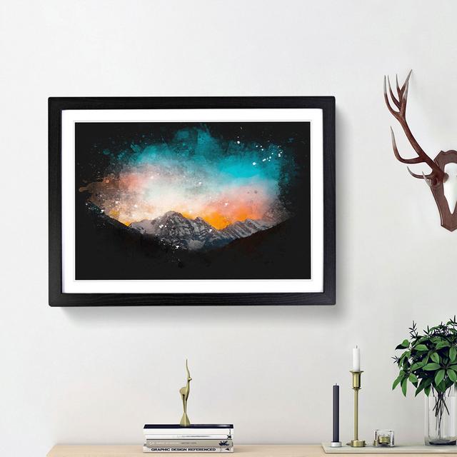 Sunrise over a Mountain - Picture Frame Graphic Art Print East Urban Home Size: 24cm H x 33cm W x 2cm D, Frame Option: Black Framed on Productcaster.