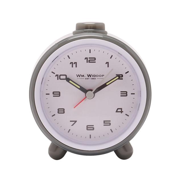 Analog Quartz Alarm Tabletop Clock Wm Widdop Colour: Grey on Productcaster.