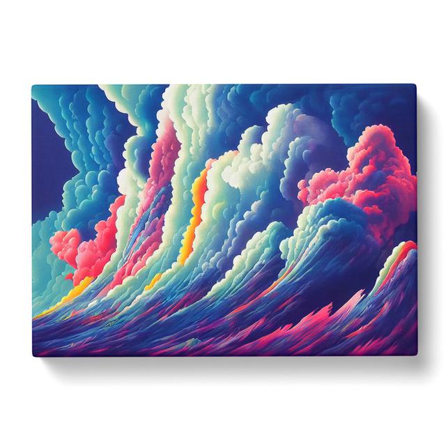 Colourful Thunderstorm Vol.3 - Wrapped Canvas Graphic Art Metro Lane Size: 35cm H x 50cm W x 3cm D on Productcaster.