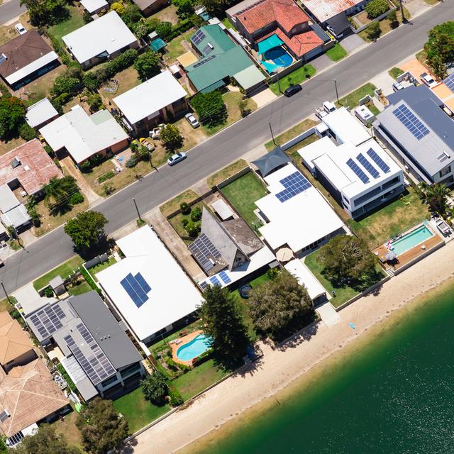 Griffey Solar Panels On Homes by Zstockphotos - Wrapped Canvas Photograph 17 Stories Size: 51cm H x 51cm W x 3.8cm D on Productcaster.