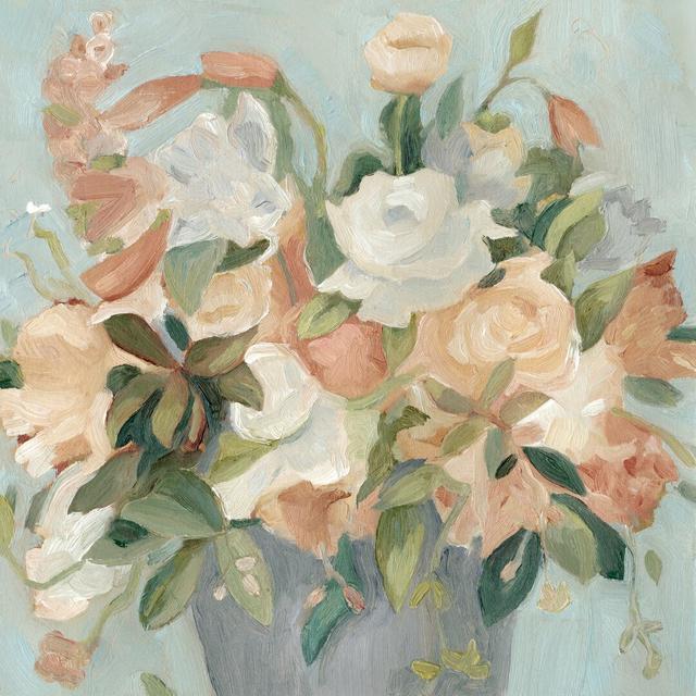 Soft Pastel Bouquet II by Emma Scarvey - Wrapped Canvas Painting Rosalind Wheeler Size: 51cm H x 51cm W on Productcaster.