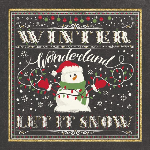 Winter Wonderland III-Let It Snow by Janelle Penner - Wrapped Canvas Print The Seasonal Aisle Size: 76cm H x 76cm W x 3.8cm D on Productcaster.