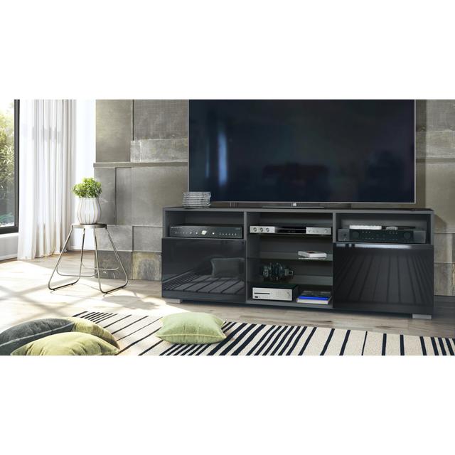 Atticus TV Stand for TVs up to 60" Latitude Run Colour: High-Gloss Black on Productcaster.