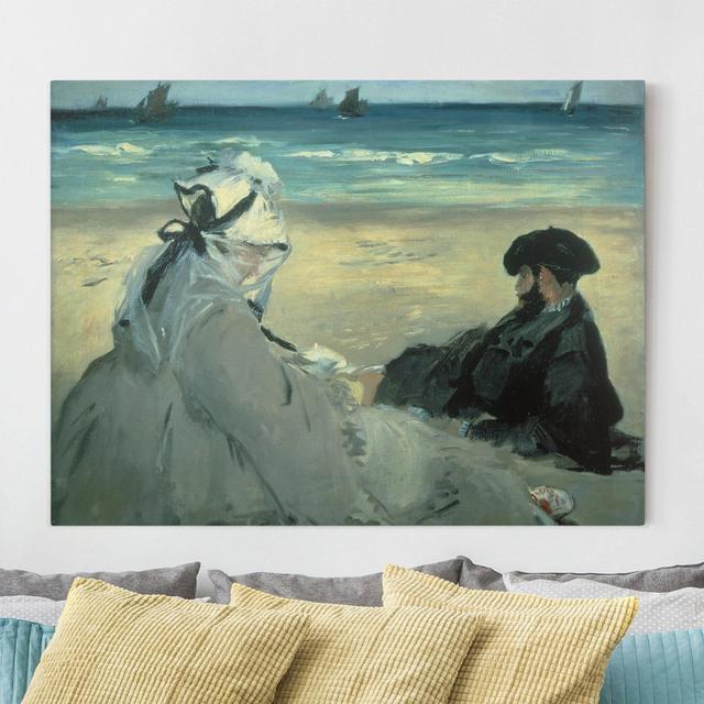 On the Beach - Edouard Manet Art Print on Canvas Longshore Tides Size: 75cm H x 100cm W on Productcaster.