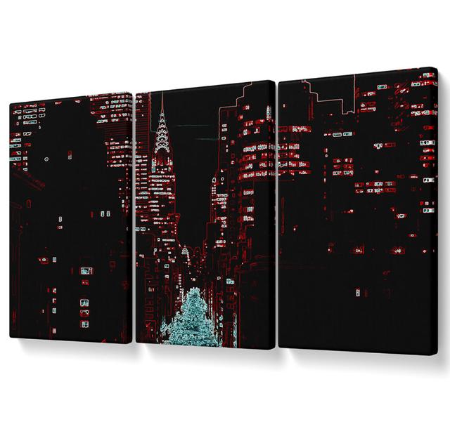 New York 5Th Avenue - 3 Piece Wrapped Canvas Graphic Art Ophelia & Co. Size: 81.3cm H x 163cm W on Productcaster.