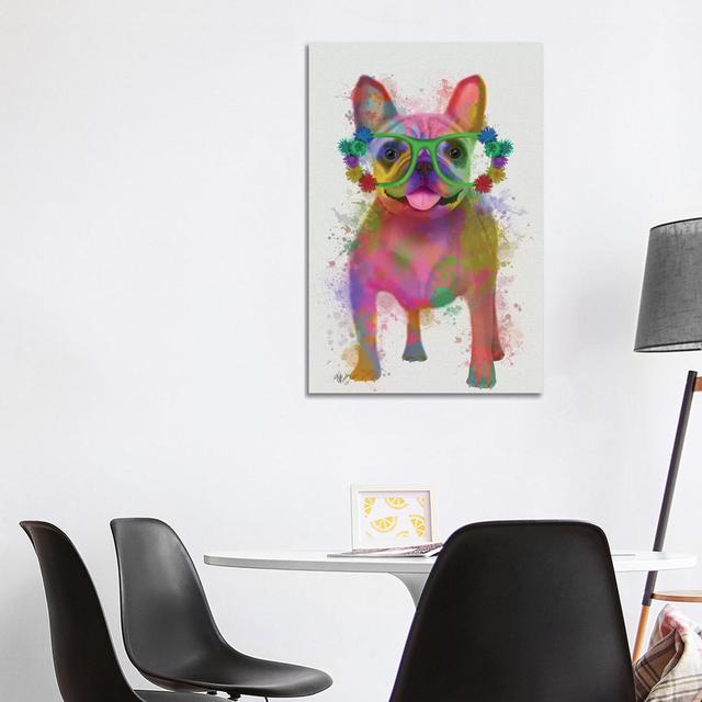 Rainbow Splash French Bulldog, Full ClassicLiving Size: 101.6cm H x 66.04cm W x 1.9cm D on Productcaster.