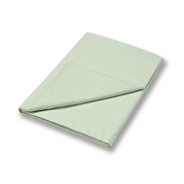 400 Thread Count 100% Cotton Sateen Flat Sheet Bianca Cotton Size: Double (4'6), Colour: Green on Productcaster.