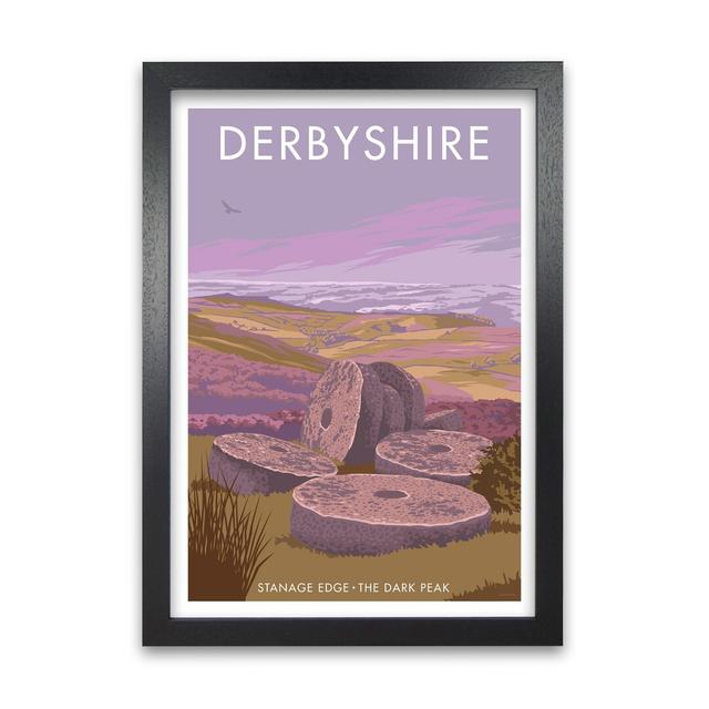 'Derbyshire Stanage Edge' Graphic Art East Urban Home Size: 59.4 cm H x 42 cm W x 5 cm D, Frame Options: Black on Productcaster.