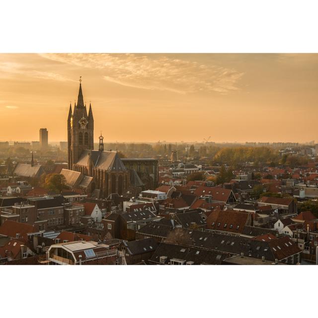 Sunset View Of Delft by PocholoCalapre - Wrapped Canvas Print 17 Stories Size: 30cm H x 46cm W on Productcaster.