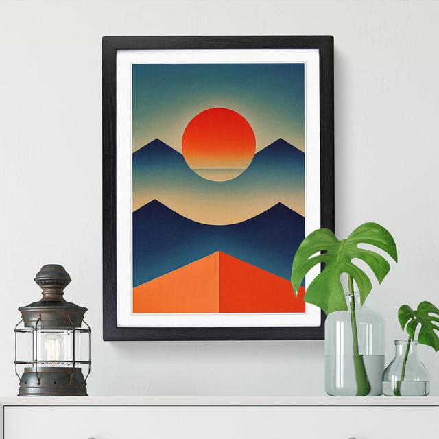 Anga Minimalism Sunset - Picture Frame Print Metro Lane Frame Option: Walnut, Size: 34cm H x 25cm W x 2cm D on Productcaster.