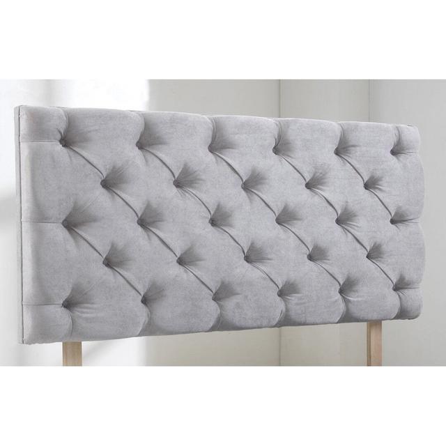 Kason Upholstered Headboard Etta Avenue Upholstery: Silver, Size: Kingsize (5') on Productcaster.